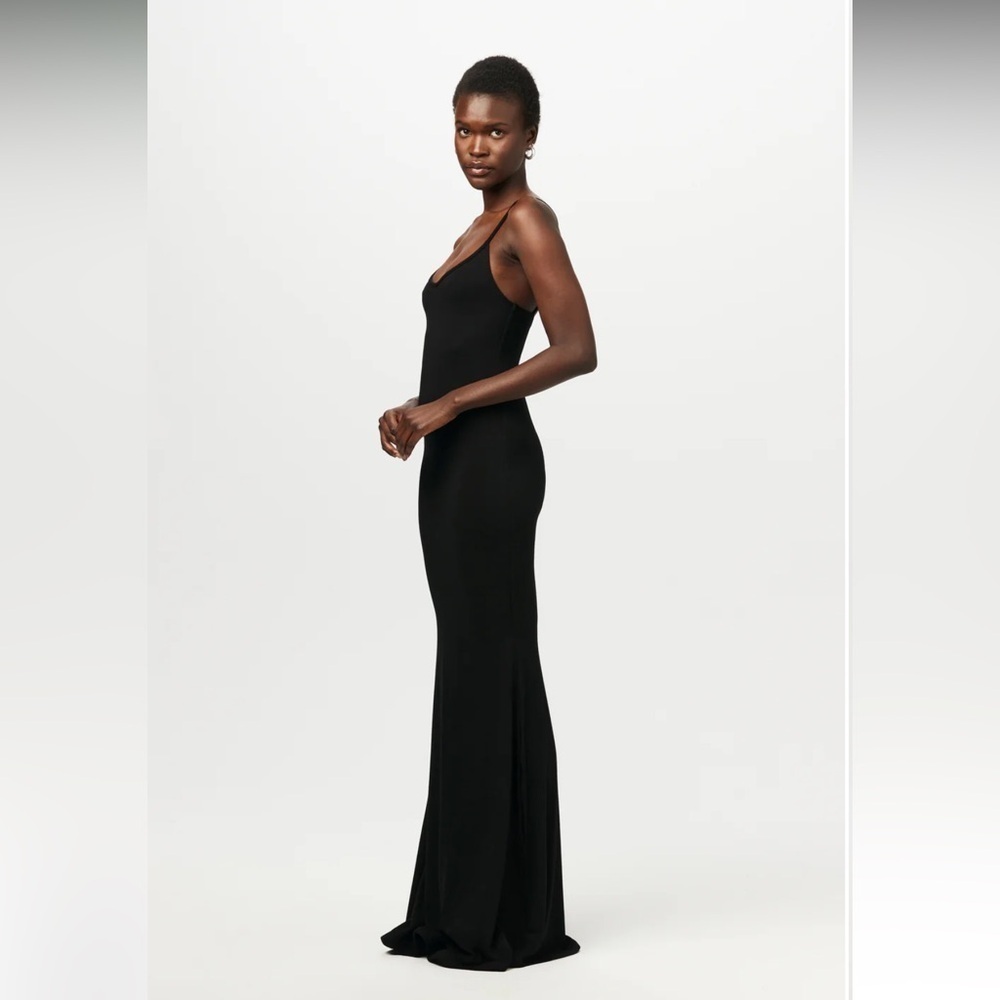 NEW Naked Wardrobe Black Snatching NW SLIP MAXI DRESS